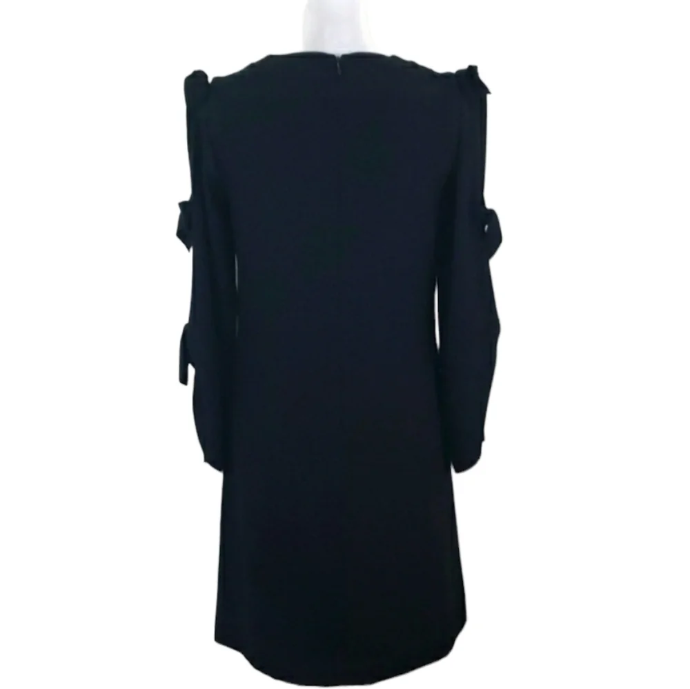 Tahari ASL~Woman Size 2~ Black Sheath Dress, Long Slit Sleeve, Fully Lined. - Picture 11 of 12